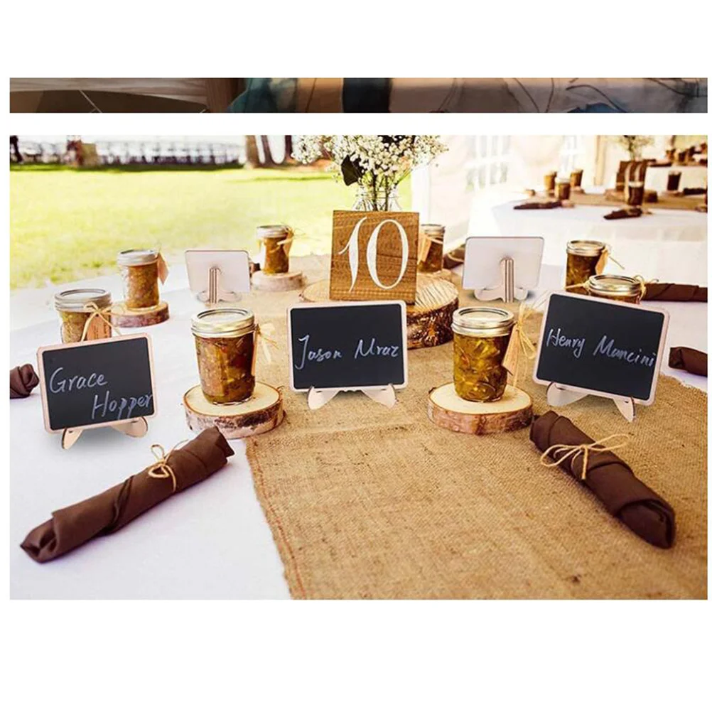 

10Pcs Mini Chalkboards with Stand Erasable Message Boards for Crafts Christmas Decor Plant Tags and Place Cards Blackboard