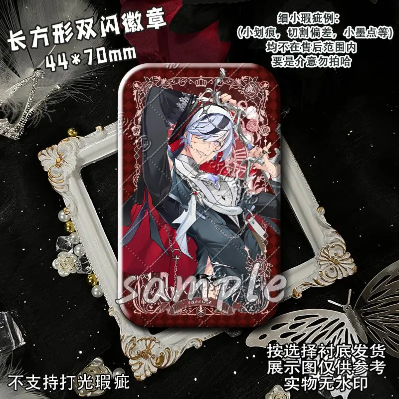 Nu Carnival Anime Badges Broches Blade Yakumo Eiden Olivine Rei Square Brooch Cartoon Cosplay Brooches for Bag Accessorie Gift