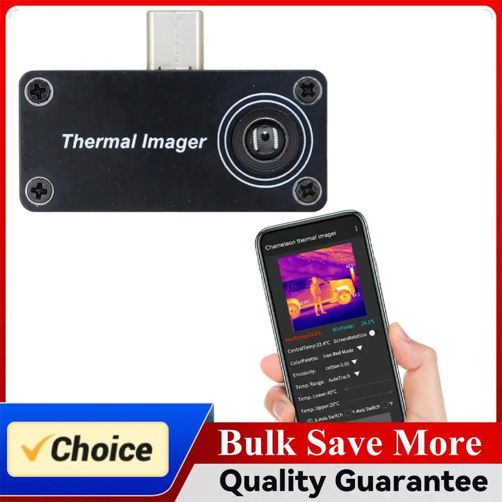 

Type-C Mobile Thermal Imager -20~1000°C 32*32 Pixels Infrared Thermal Camera APP Control Thermal Imager for Android Mobile Phone