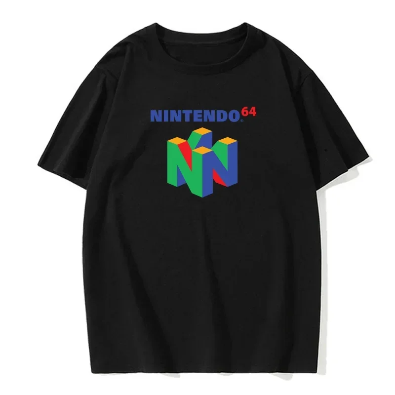 Camiseta de verano para mujer, nueva moda, camiseta con Logo impreso N64, camiseta de manga corta, camiseta informal con personalidad, moda de verano para mujer