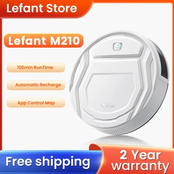 Lefant M210 robotlu süpürge robotik süper Mini düşük gürültü App Google Alexa kontrol 4 Pet saç sert zemin için temizlik modları