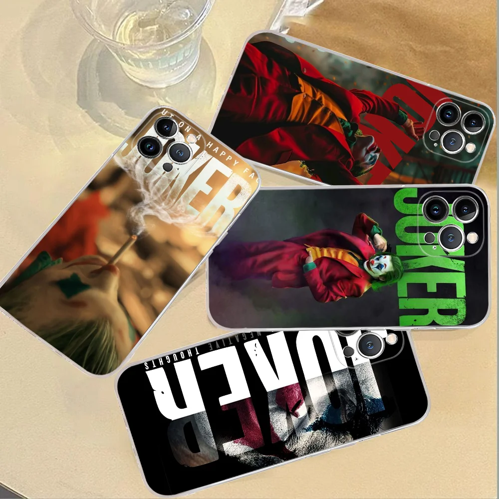 Face Smile-J-JokerS Phone Case Silicone Soft For Iphone 16 15 14 13 12 11 Pro Mini XS MAX Plus X Cover