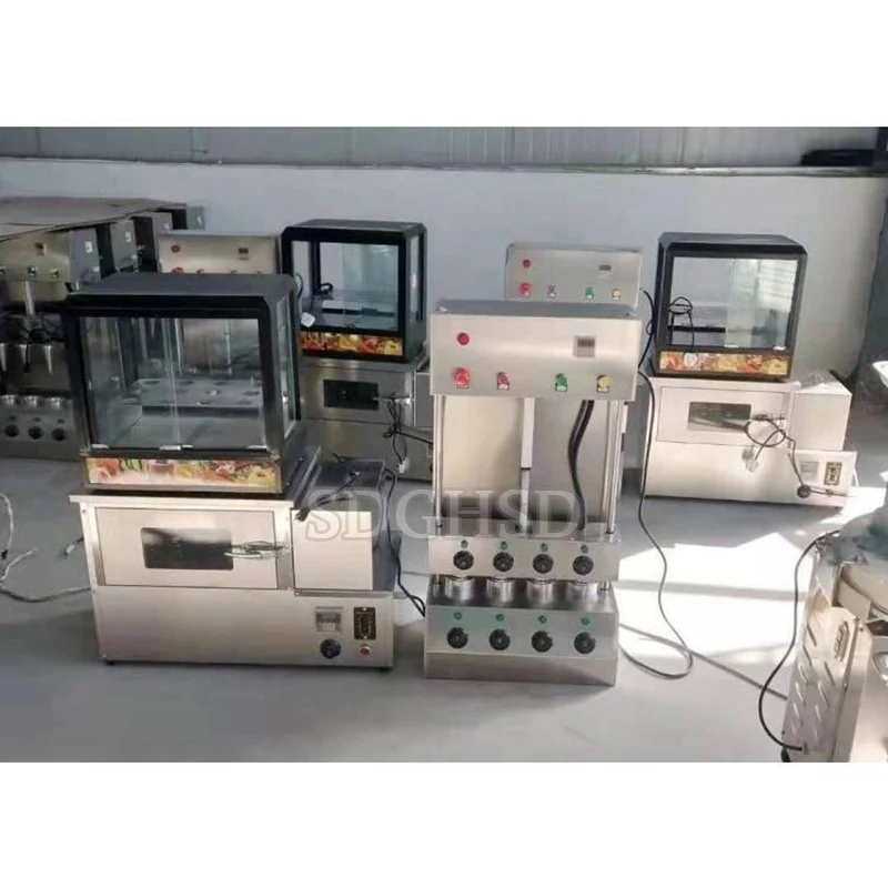110v 220v Commercial Ice Cream Pizza Cone Making Machine Pizza Baking Oven Rotating Ovens Pizza Cone Showcase