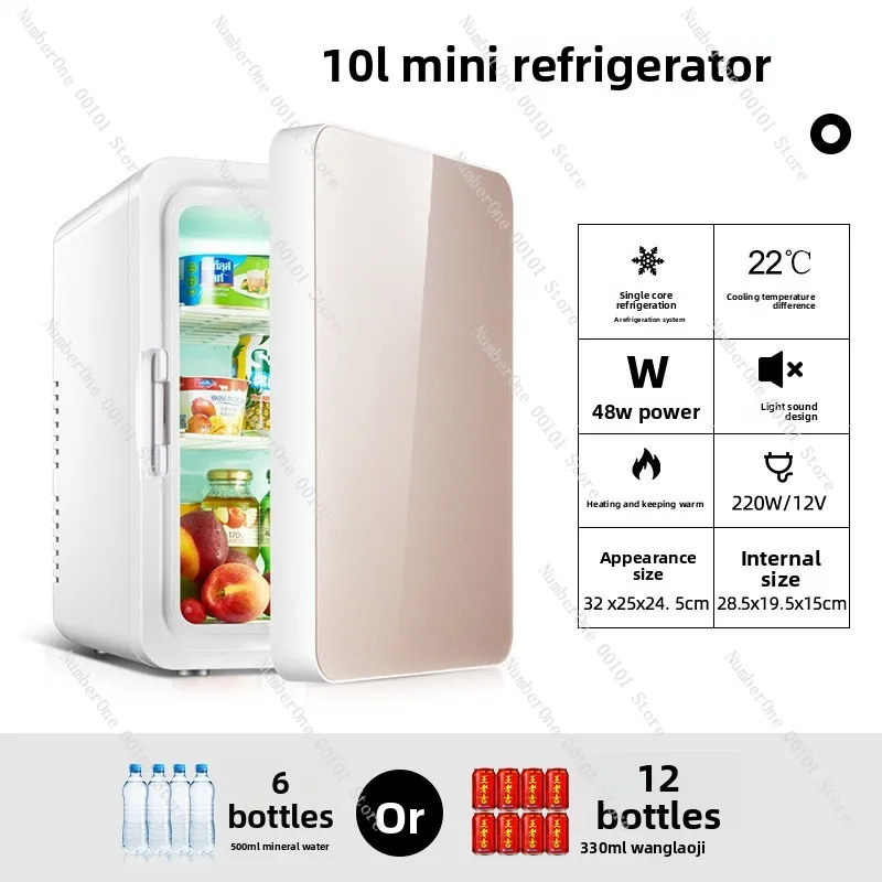 10L Digital Display Mini Fridge for Car and Home Heating Cooling Dual Use Portable