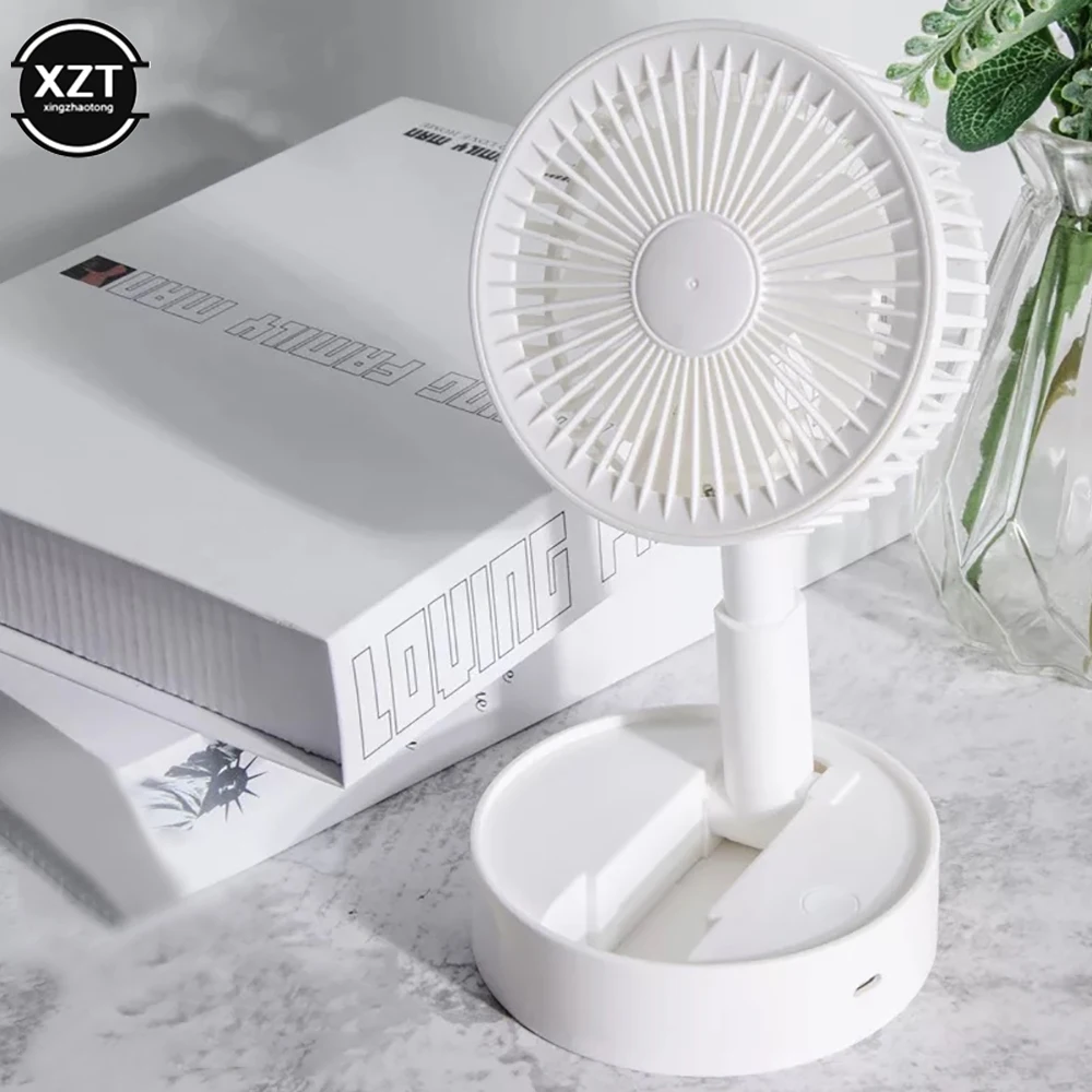 Multifunctional Folding Fan Portable Retractable Desktop Fan Mini USB Fan Mobile Phone Stand Fan Outdoor Travel Portable Fan