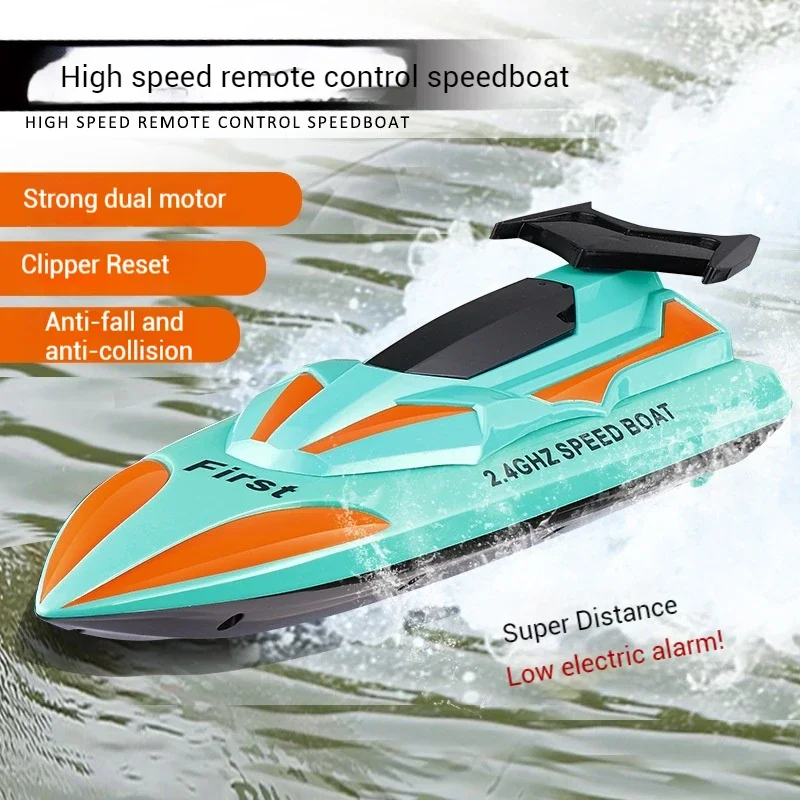 New Model 2.4g High-Speed Wireless Remote Control Speedboat Electric Long Range Blimp Water Toy Boat Boys Day Child Gift