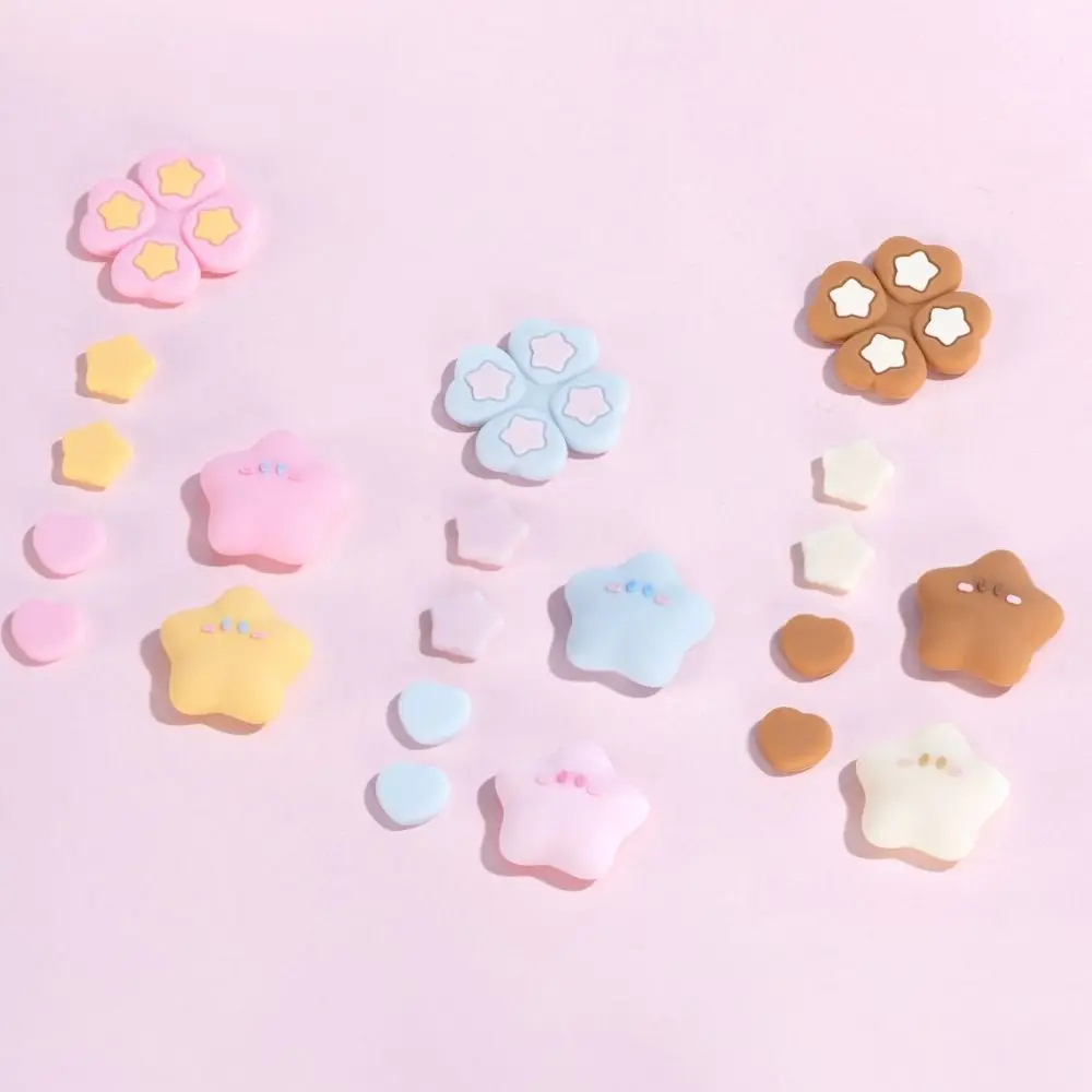 Cute Soft Cross D-pad Cover Silicone Protective Shell ABXY Key Sticker Thumb Stick Grip Game Accessories