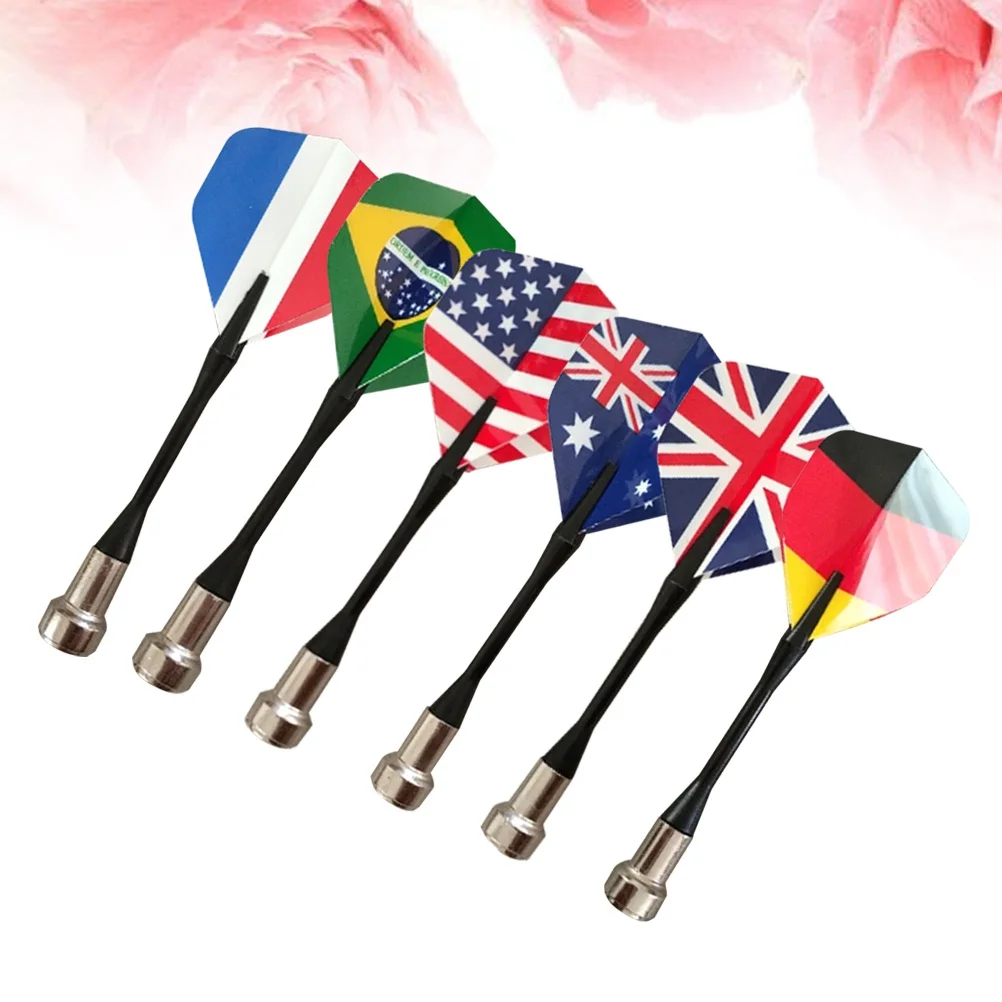 

18Pcs Magnetic Flag Steel Tip Needlegrain Copper Barrel Stable Throw Set for Beginners Flag Steel Tip