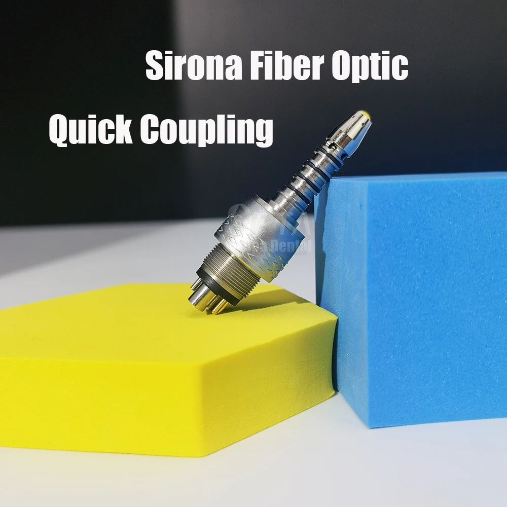 Dental LED Type Glass Fiber Optic Quick Coupling Compatible With Sirona Handpiece 6-Hole R/F Style Micromotor Turbine Unit Parts