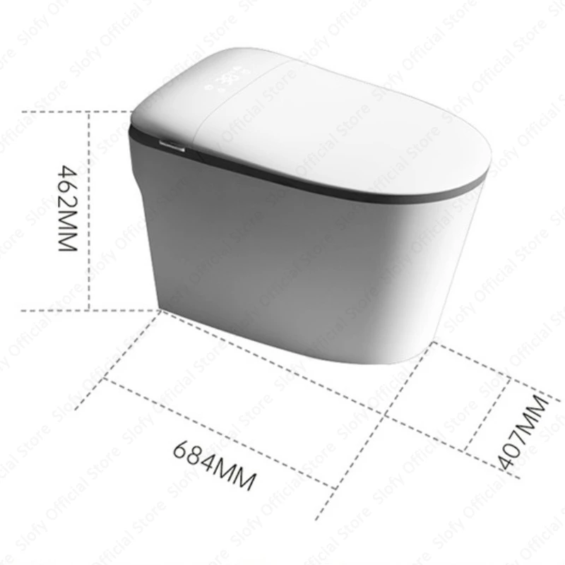 Modern Smart Toilets With Seat Ring Heating Foot Touch Sensor All-in-one Intelligent WC Silent Slow Drop Power Outage Flushing