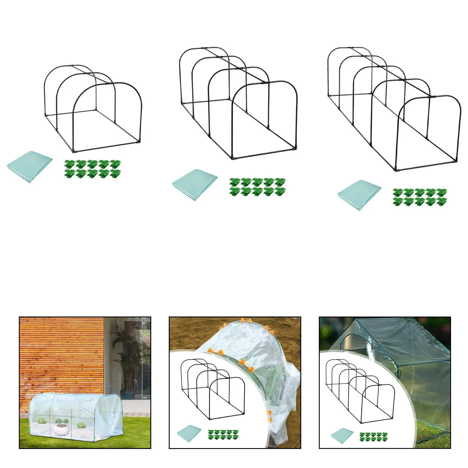 Garden Greenhouse Greenhouse Film Hoop Set with Film Warm Growing Environment Greenhouse Hoops Small Green House for Backyard