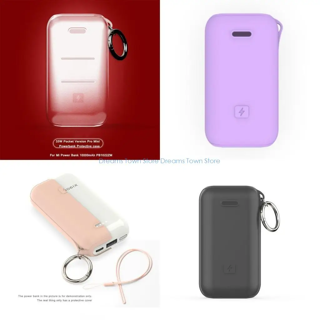 HX6A Soft Silicone Case Protective Cover for PB1022ZM 33W Pocket Version Pro Powerbank 10000mAh Sleeve Housing Skin