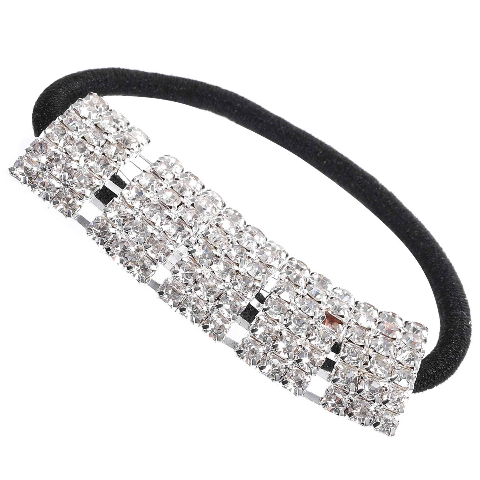 Dense Cuff Women's Hair Clips for Girls Headbands Ponytail Womens Bracelet Rhinestone Tie