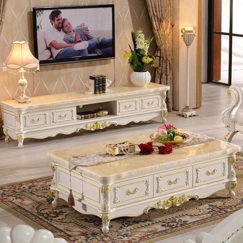 

Luxury Design Universal Tv Cabinet Drawers Living Room White Floor Tv Stand European Modern Meuble Television Salon Furniture