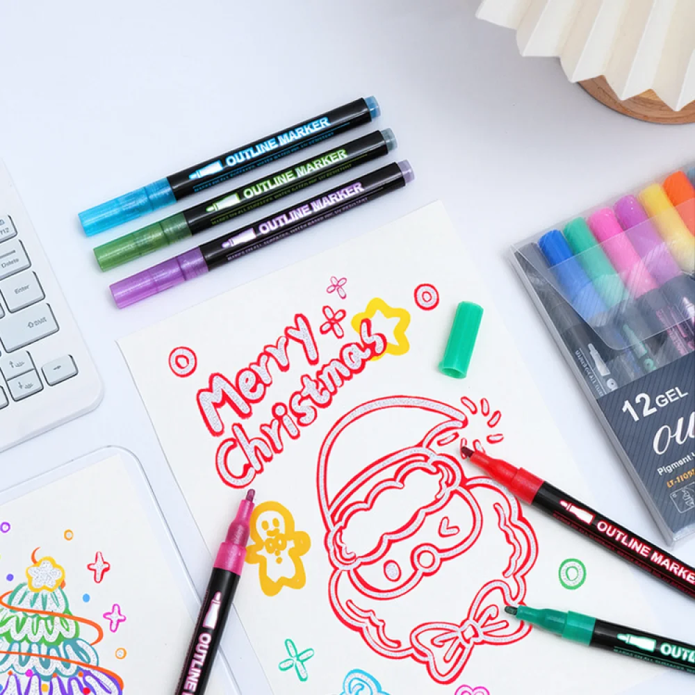 Metallic Outline Markers Doubl - Art Craft Stationery review and price