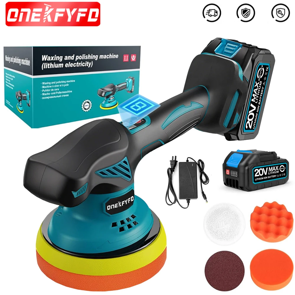 Электрический автомобильный полировщик, 8 передач, регулируемая полировальная машина для вощения, вощение металла, шлифовка по дереву, удаление ржавчины для батареи Makita 18 В
