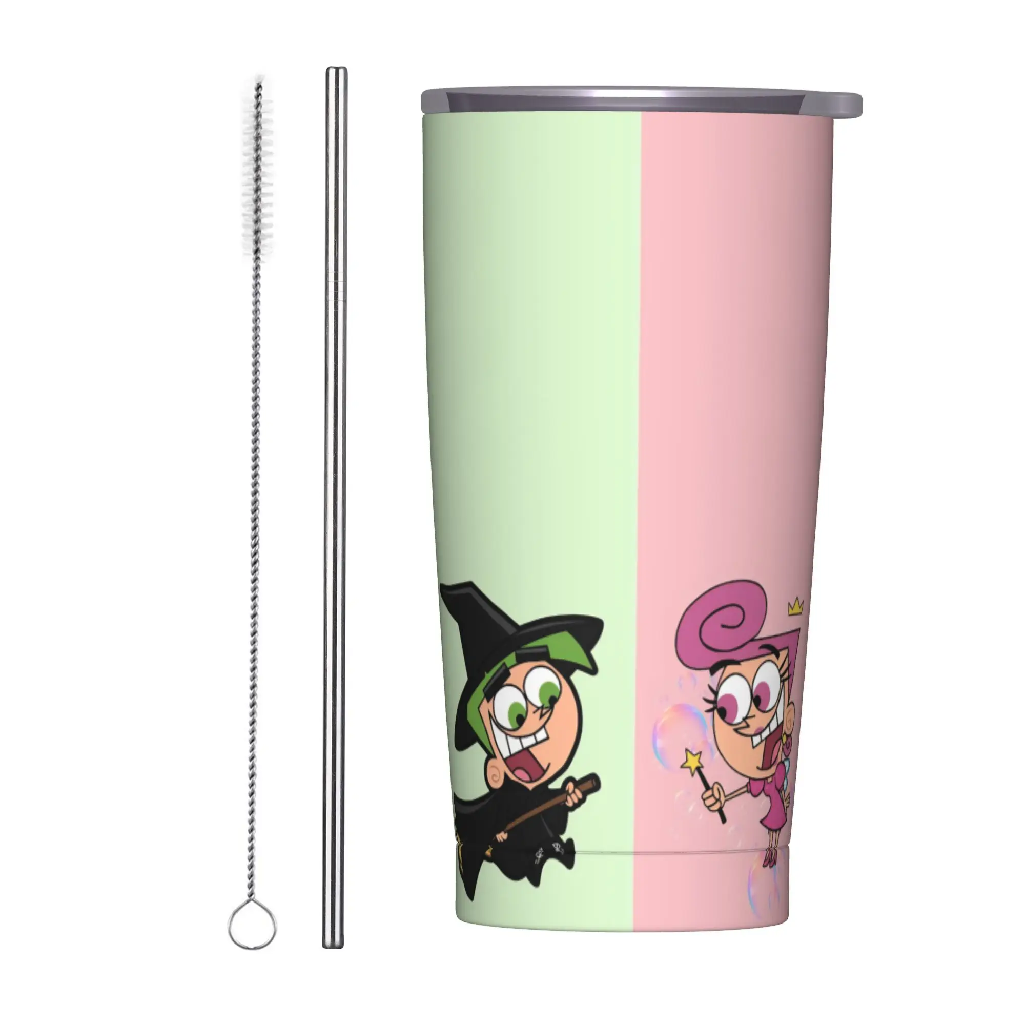 

The Fairly OddParents Tumbler Vacuum Insulated Thermal Cup Stainless Steel Travel Outdoor Mug Water Bottle 20oz