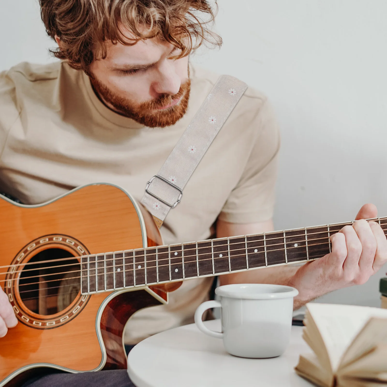 Correa para ukelele, correa de guitarra de lino y algodón ajustable, repuesto duradero para guitarra eléctrica popular, accesorio práctico de regalo