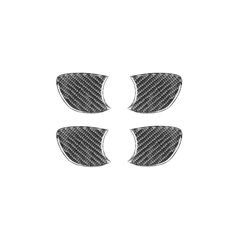 Car Decal Inner Door Handle Bowl Cover Trim Stickers 4pcs Carbon Fiber For Toyota Corolla 2006-2012 Auto Interior Accessories