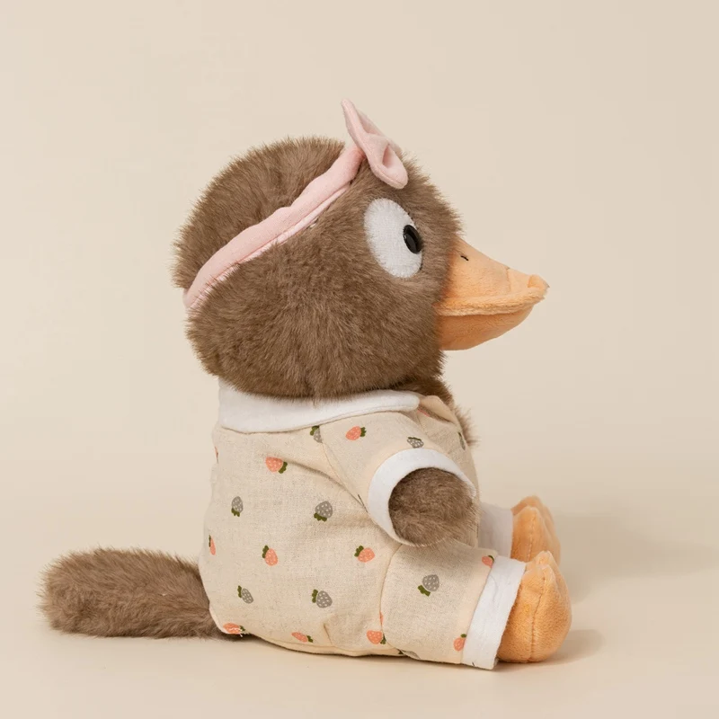 Sitting Position 18/25cm Platypus Animals Plush Toys Hat Bow Decor Cute Overalls Pajamas Dolls Valentine's Day Birthday Present