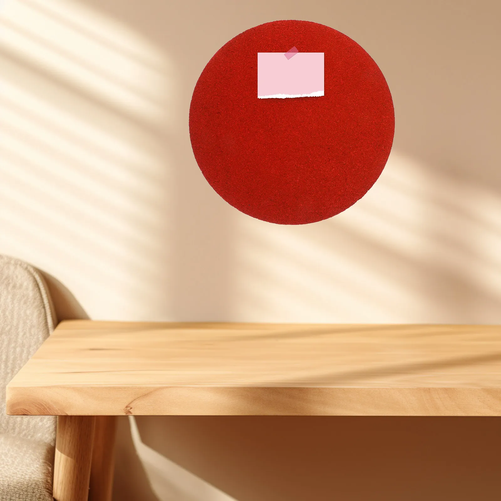 Round Self Adhesive Cork Bulletin Board Unique Design for Office Home School Pin Memo Display Photo Wall Organizer