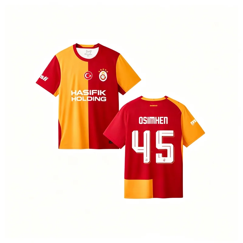 2026-27 Neuer Rafael Leão # 27 Victor Osimhen # 45 Atmungsaktives T-Shirt für Männer und Frauen, Galatasaray Fußballtrikot, Unisex-Familien- und Kinder-T-Shirts – Detail 6