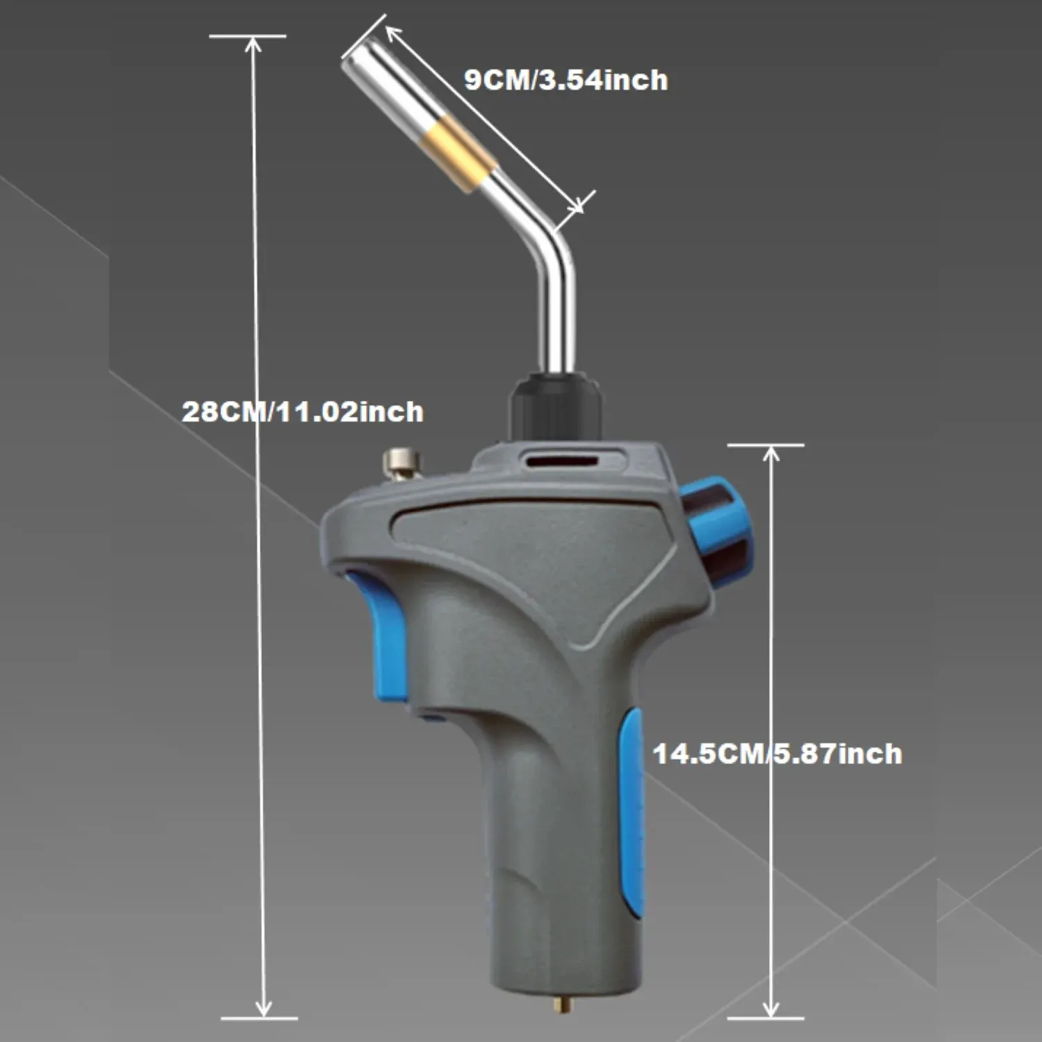Teste di torcia a propano con 3 tubi, torcia per saldatura a Gas Mapp, brasatura, bistecca alla griglia, attrezzatura per saldatura con avviamento a