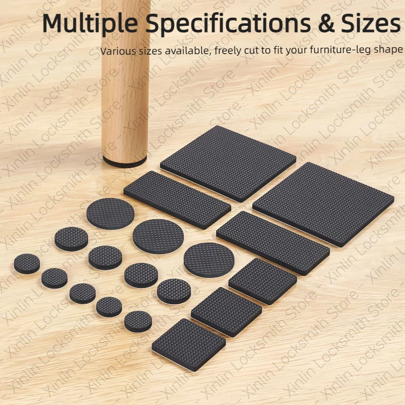 Self Adhesive Anti Slip Furniture Pads Chair Table Leg Protector Anti Scratch Floor Gripper Mats Non Slip Furniture Feet Pads