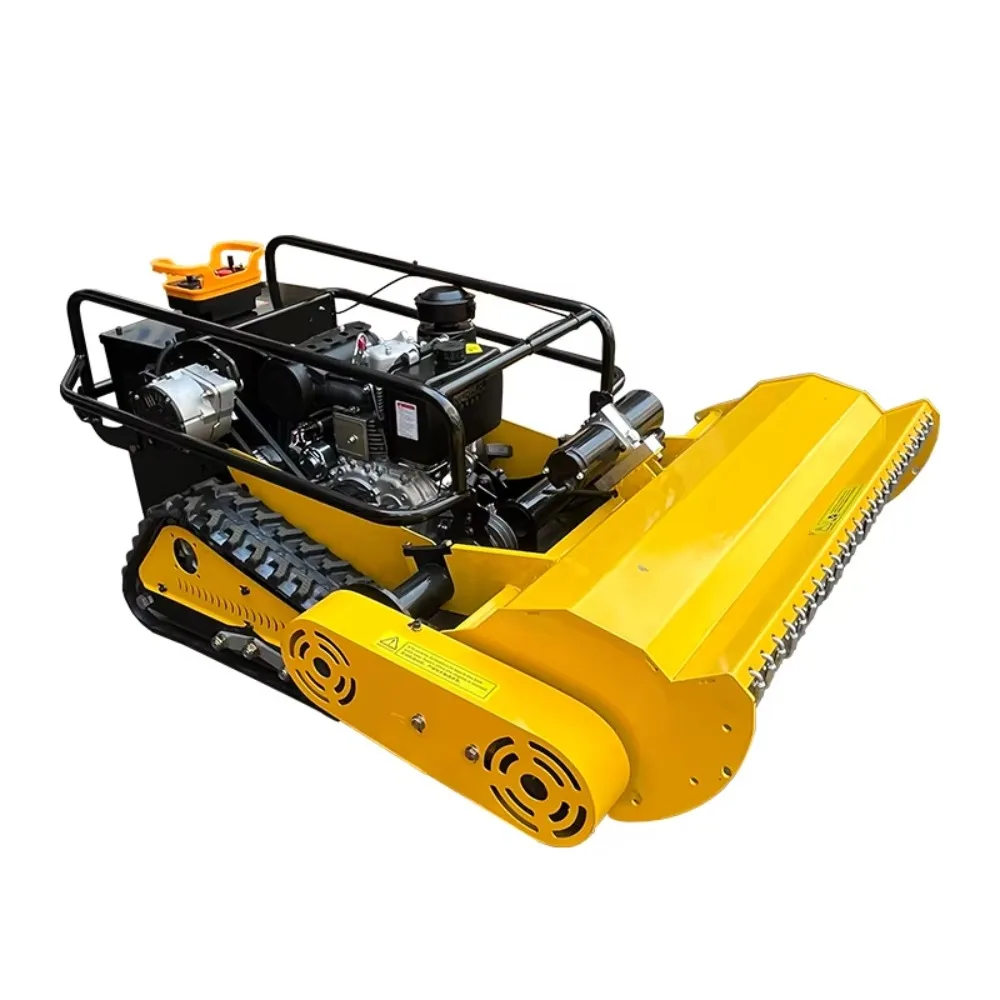 100cm Cutting Width  Remote Control Forest Mulcher Petrol Brush Cutter Crawler Flail Mower view 5