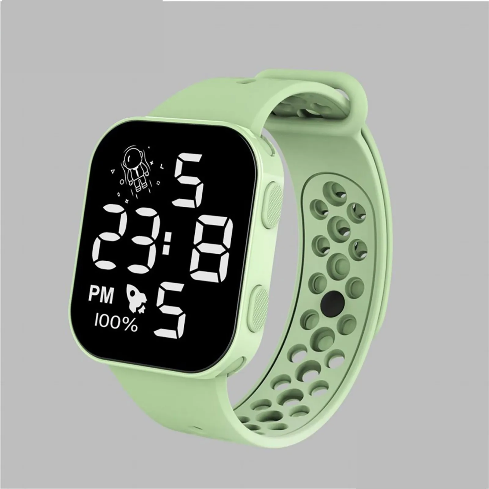 Montres de sport électroniques pour enfants, 03, activités de plein air, affichage de l'heure LED, bracelet en silicone carré, montres simples et pratiques