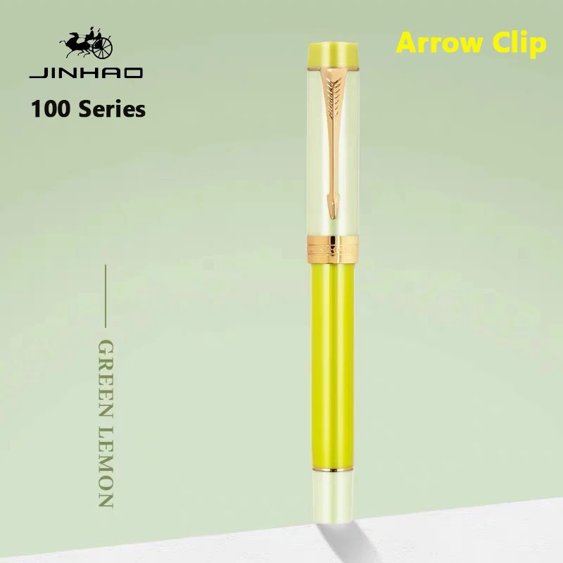 

Jinhao 100 Centennial Fountain Pen Resin Luxury Pens Arrow Clip F M Heartbeat Nib Writing Pen Stationery Office School Supplies