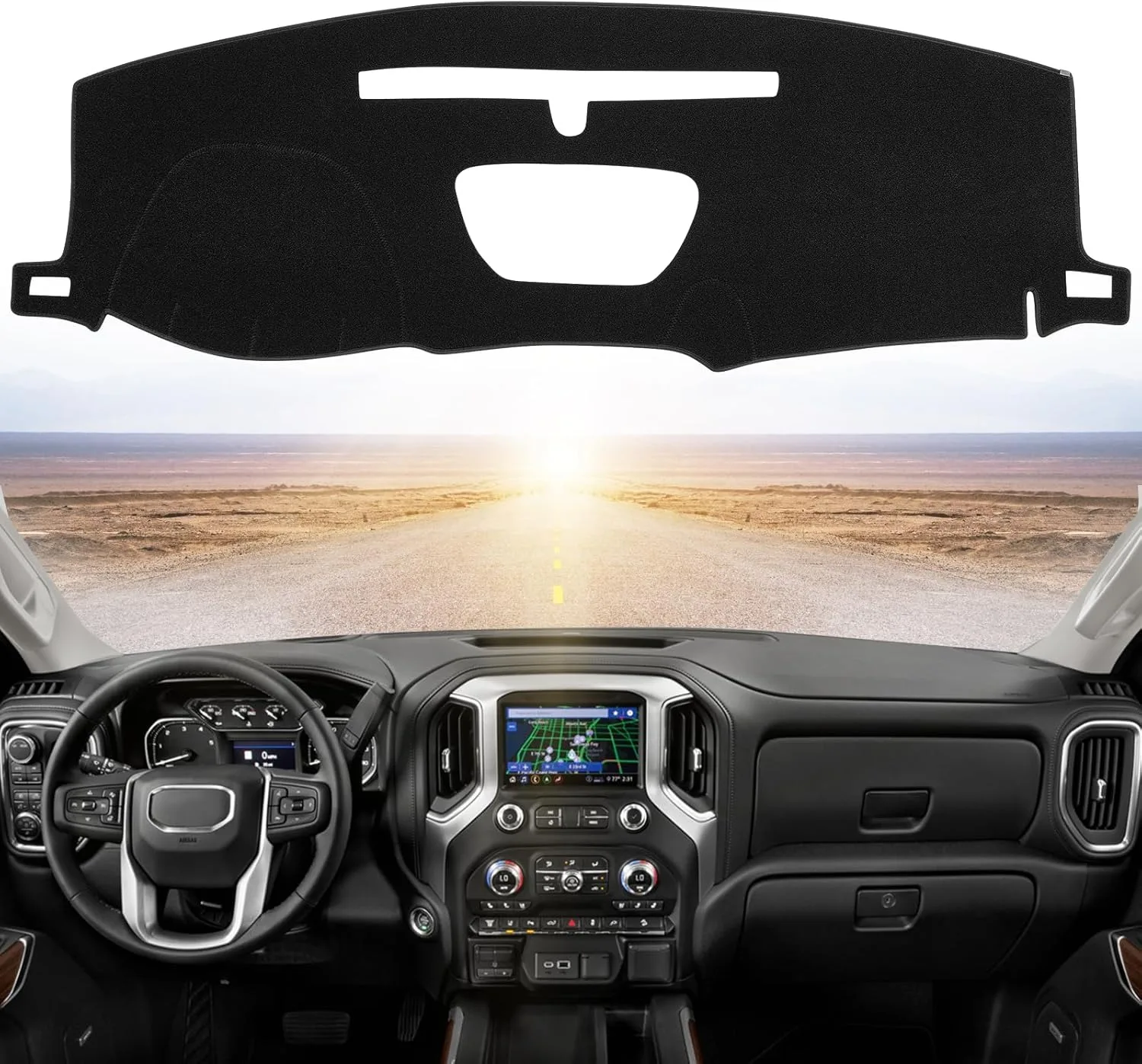 

Dashboard Cover For Chevrolet Silverado 1500 2500HD 3500HD 19-25 For GMC Sierra 1500 2500HD 3500HD No Head Up Display Speaker
