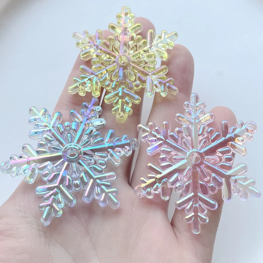 New super bright 54*48mm ice crystal rhinestone diy home party decoration pendant jewelry Rhinestone stereo snowflake 2pcs/lot