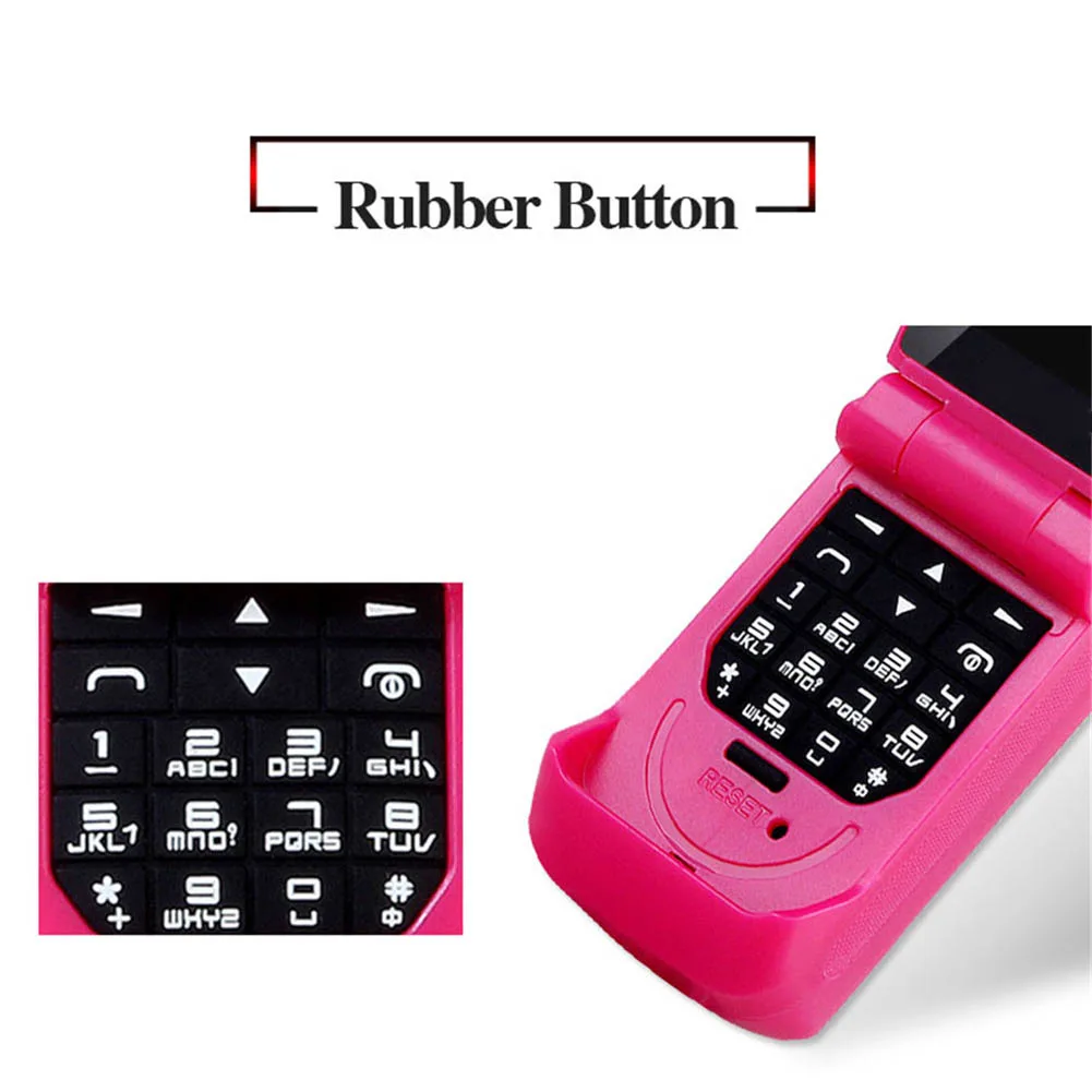 ZK40 Mini Flip Celular Tela de 0,66 polegadas Bluetooth Dialer Menor Celular