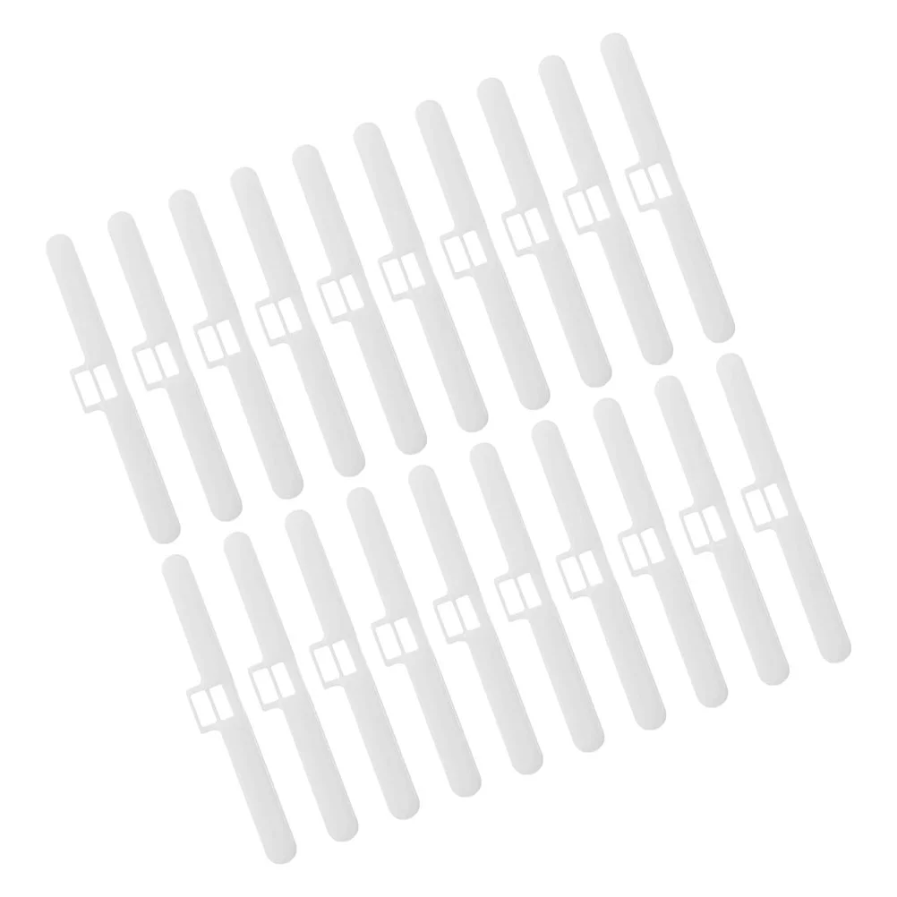 

20 Pcs Hangers with Clips Curtain Hanging Piece Blinds Vertical Replacement Slats Bracket White Plastic Repair Accessory