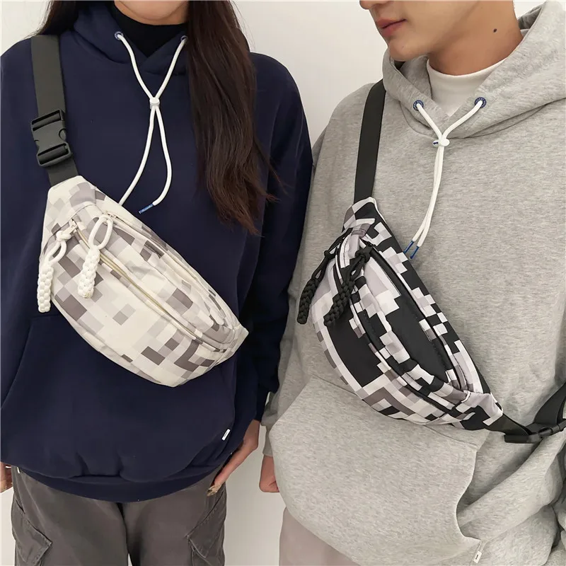 

2026 new fashion hundred matching mosaic crossbody bag female personality design waist bag ins tide shoulder bags