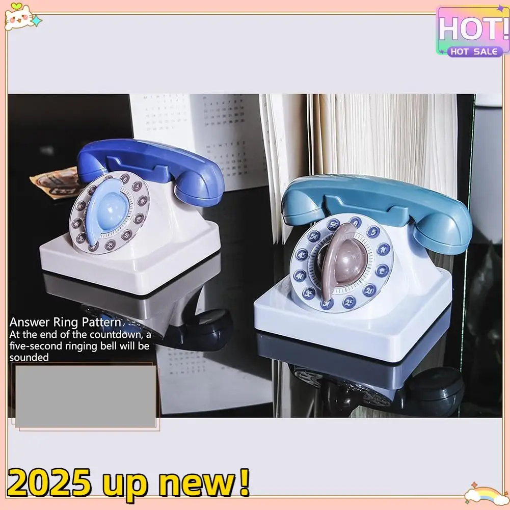 

Delicate Texture-Cartoon Phone Shaped Mechanical Winding Manual 360 Degree Rotating Timer, Suitable For Children's Learning Orga