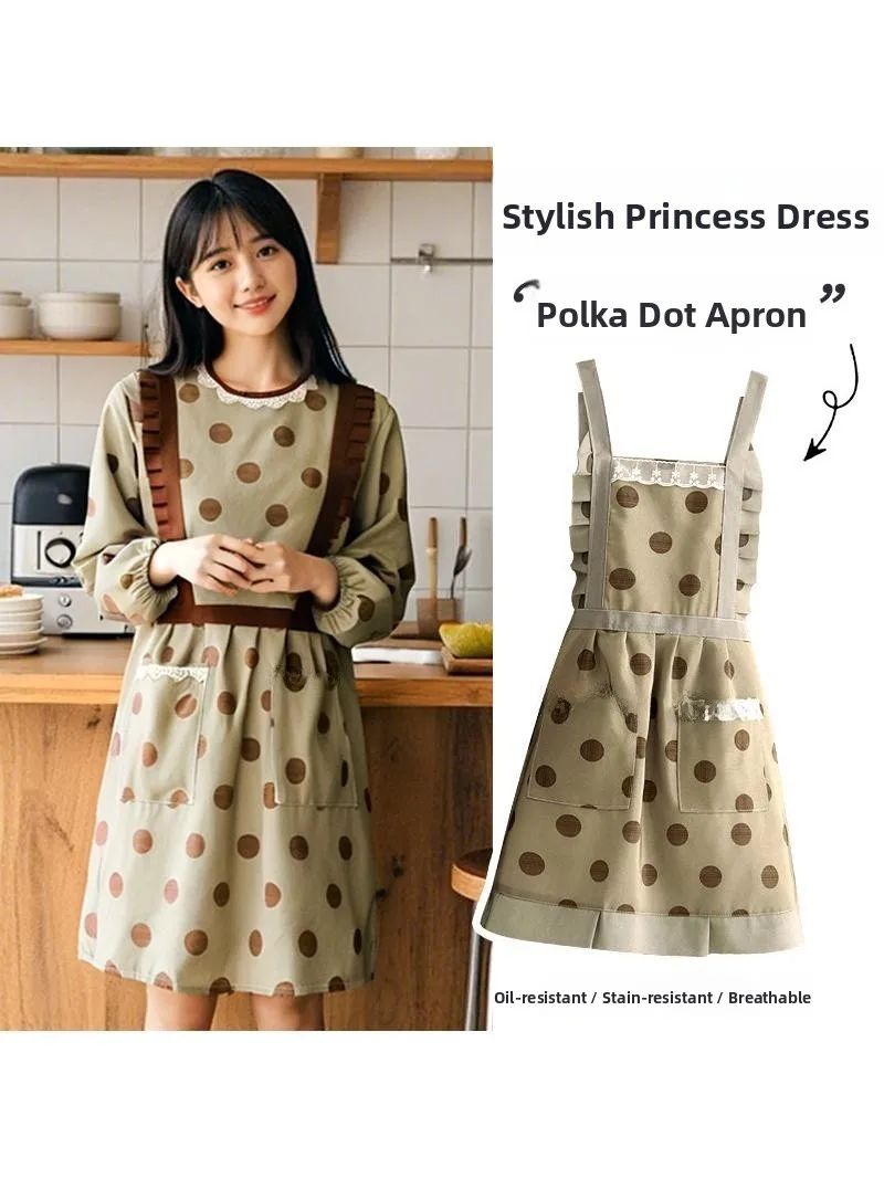 

Faionable Canvas Apron Women's Kitchen Cooking Waistcoat Protective Clothing for Cooking And Cleaning Home Use One Size Fit...