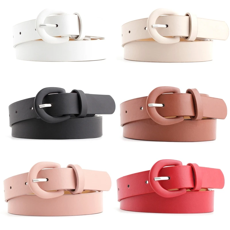 Retro PU Leather Belt Stretchy Thin Waist Seal for Ladies Banquet Decor