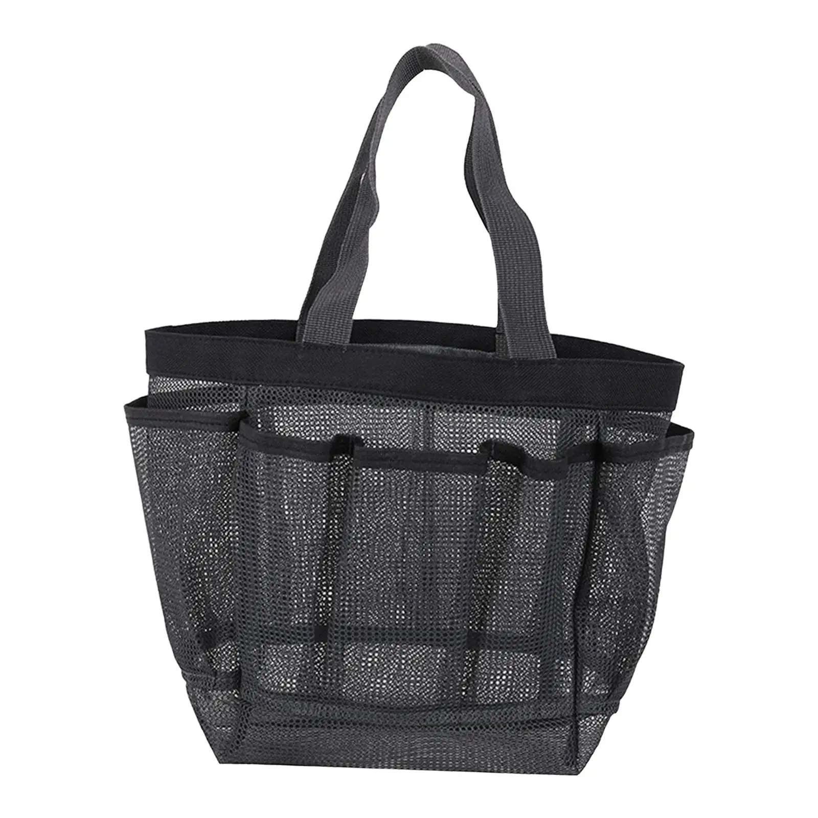 Versatile Mesh Makeup Case Portable Nylon Tote Basket for Organizer Bathroom Vanity Dorm Room Travel Accessories view 3
