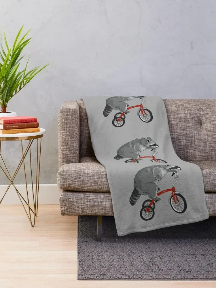 Trash Panda Tricycle Throw Blanket Decorative Sofas warm for winter Moving bed plaid Blankets