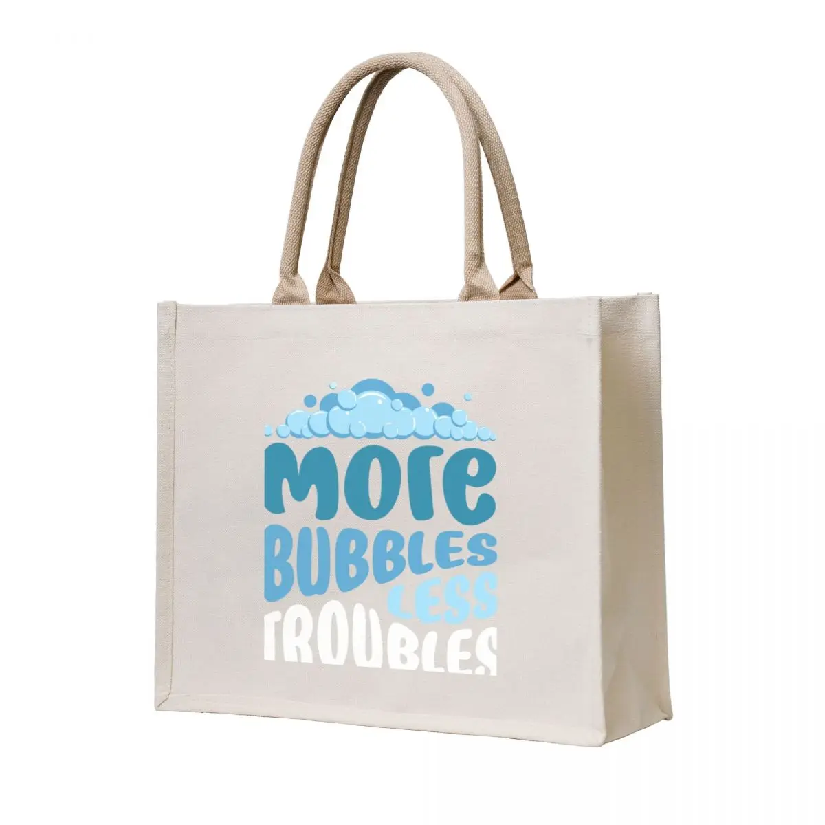

More Bubbles Less Troubles Bubbles Tote Bag tote bags aesthetic Women's shopper bag Shopper handbag