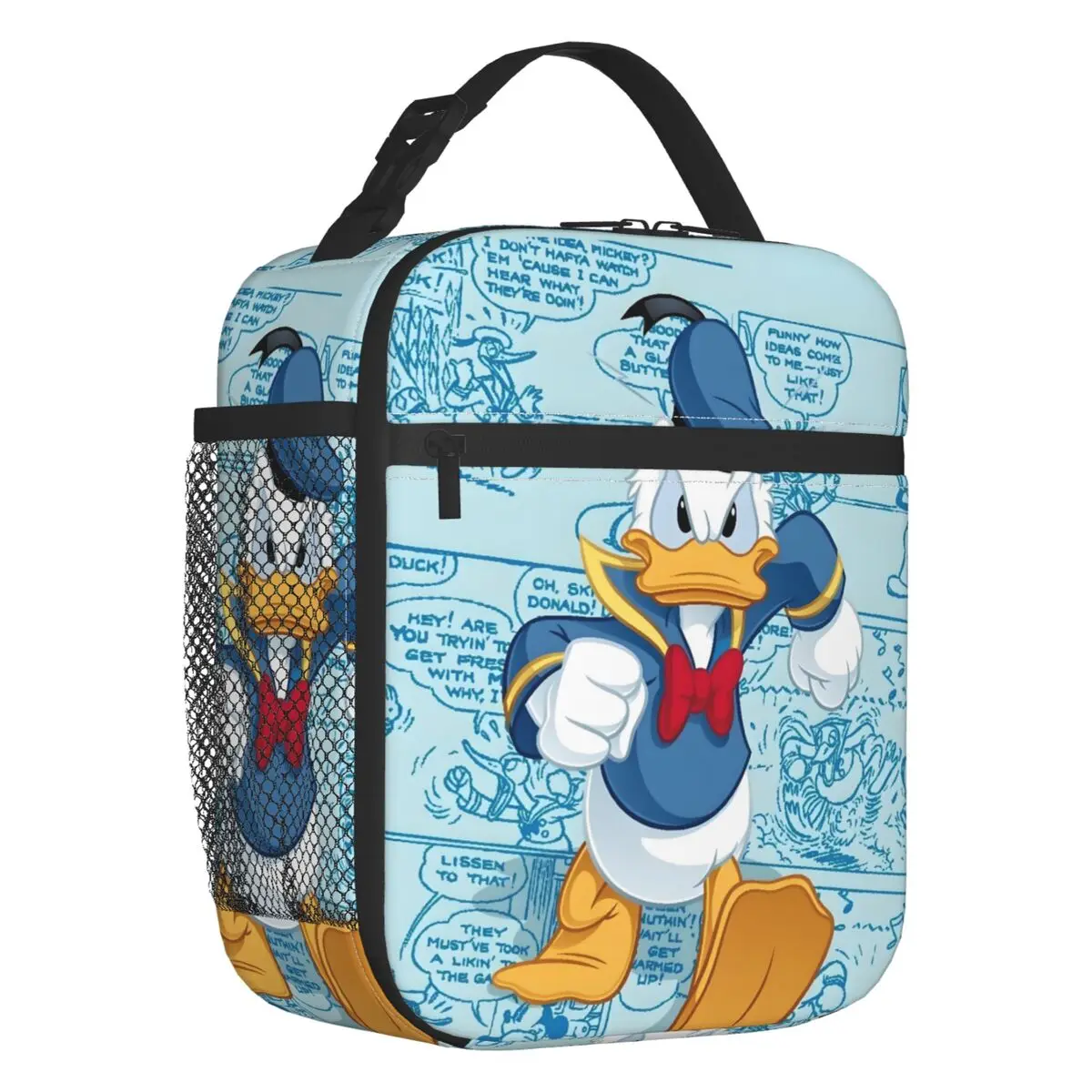 

Забавные термоизолированные сумки для обеда «Дональд Дак», многоразовый контейнер для обеда с героями мультфильмов аниме для пикника на открытом воздухе, многофункциональная коробка для еды