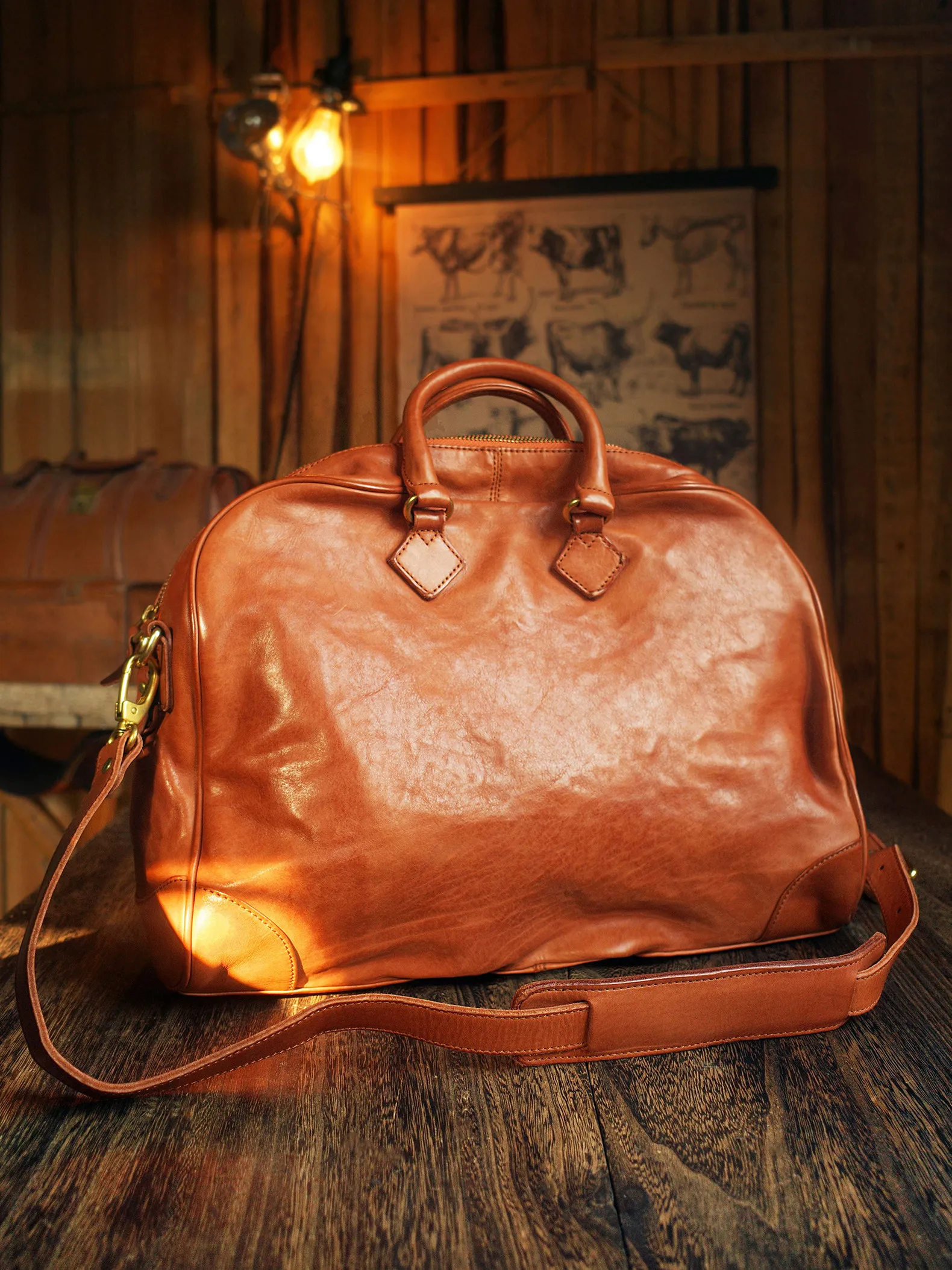 PNDME Business schlichte, pflanzlich gegerbte Rindsleder-Damen-Aktentasche, lässige Reise-Luxus-Handtasche aus echtem Leder für Laptops. – Detail 1