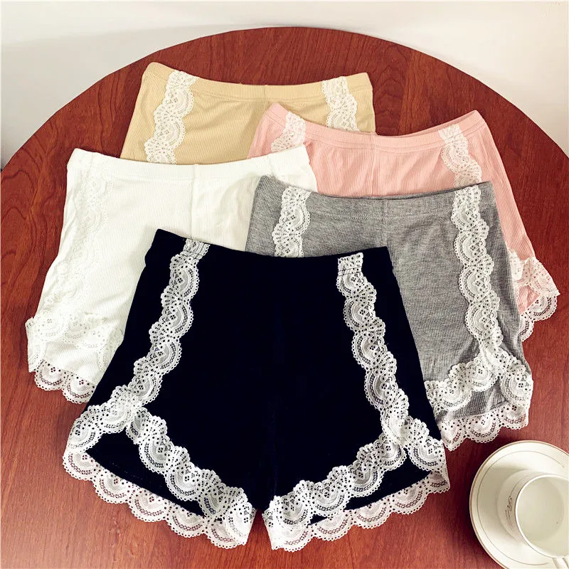 

Summer Lace Women Prevent Exposure Patchwork Home Insurance Base Short Pants Bow Trouser Sexy Tights Bikini Briefs