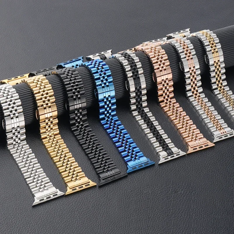 For IWatch Ultra 2 49mm 45mm 44mm 42mm 41mm 40mm 38mm Stainless Steel Metal Watch Strap For Apple Watch Series 9/8/7/6/5/4/3/SE