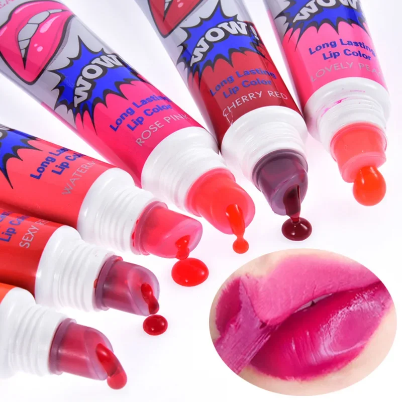 Lápiz labial líquido Magic Peel Off para mujer, 6 colores, resistente al agua, tinte de brillo de labios de larga duración, tatuaje de labios increíble, maquillaje cosmético