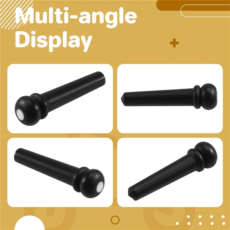 ABXY خشب الأبنوس 6 قطعة مجموعة دبوس نهاية مسمار ذيل الكمان للكمان والجيتار الشعبي الملحقات الموسيقية