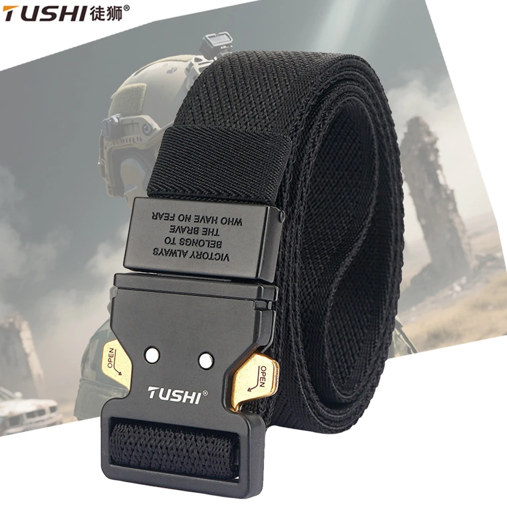 

TUSHI Men Belt Casual Woven Elastic Belt Outdoor Sports Women's Belt Climbing Work Belt Jeans Pants Men's And Women's Universal