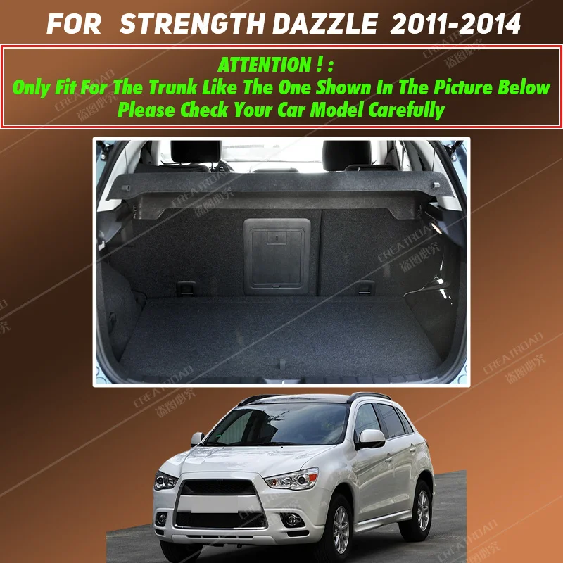 APPDEE Car trunk mat for Mitsubishi strength dazzle SUV 2011 2012 2013 2014 cargo liner carpet interior accessories cover